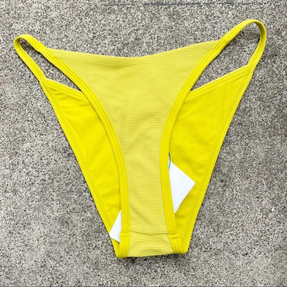 NWT L Space yellow Jay Bitsy Bikini Bottom Sz S - Picture 1 of 5